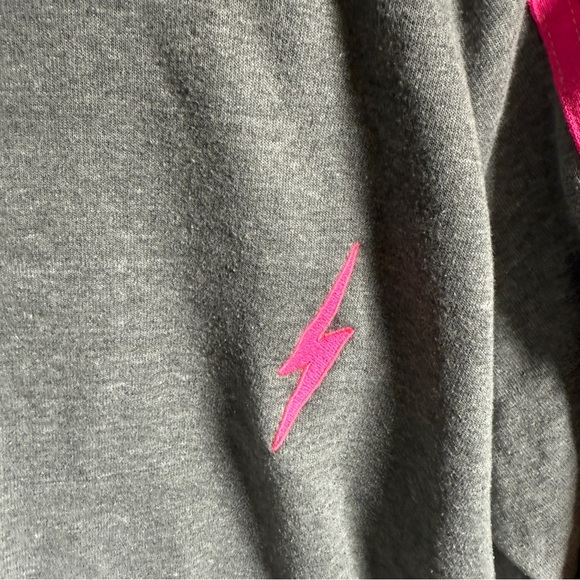 Aviator Nation neon 5 stripe crop sweatshirt - Picture 3 of 5